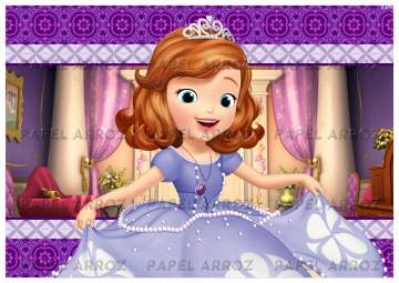 Bolo da princesa Sofia com papel arroz 